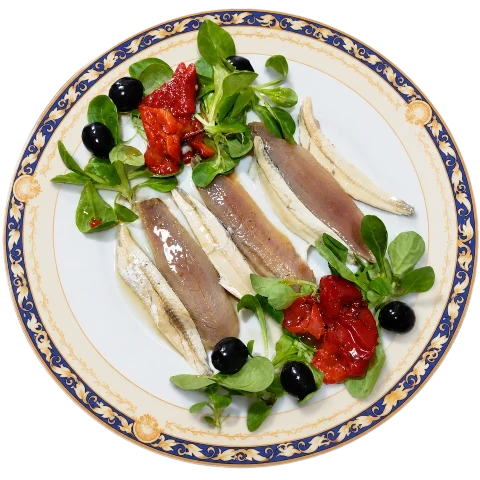 ensalada matrimonio anchoa y boqueron